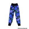 Celobarevné jarní softshellové kalhoty - MODRÉ KVĚTY