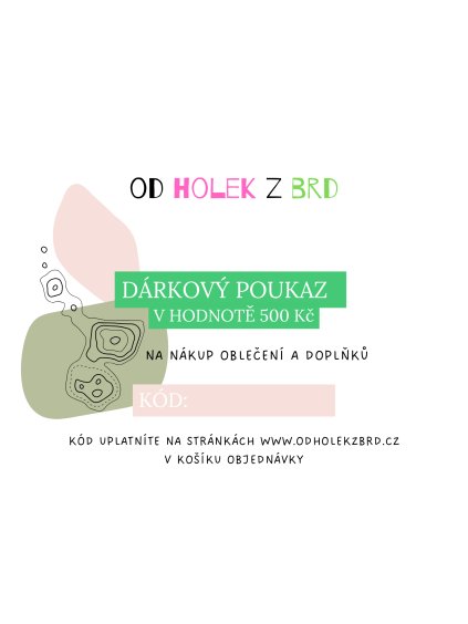 poukaz v hodnotě 500 Kč
