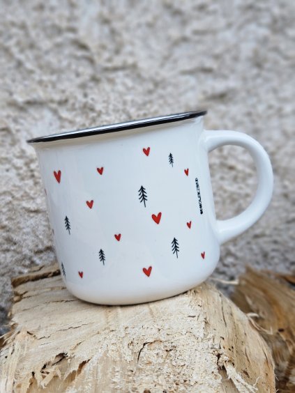 keramický hrnek 400ml SRDÍČKA