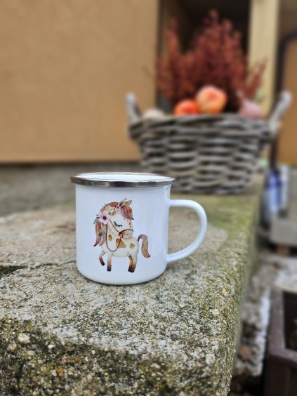 malý plecháček nerez lem 180ml koník