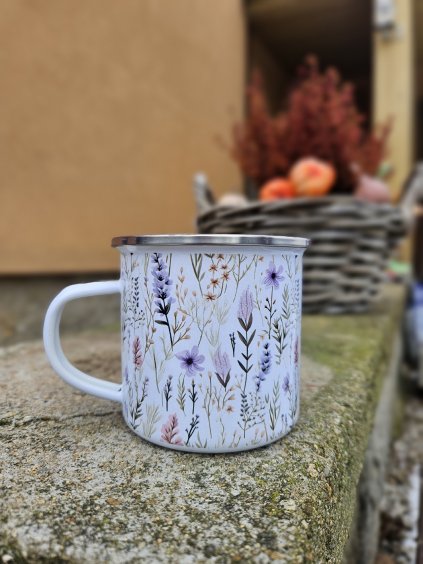 plecháček nerez lem 330ml KVĚTINY