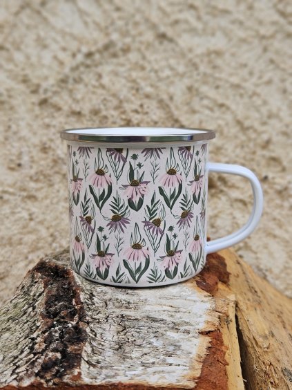 plecháček nerez lem 330ml KVĚTINY