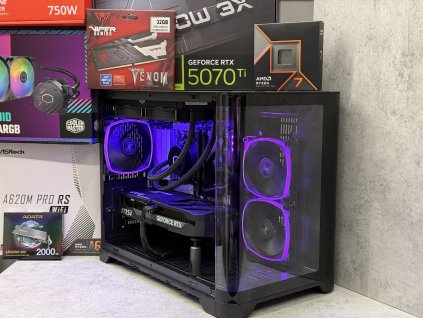 Herní PC AMD Ryzen 9700X / AIO / B850 / 32GB / RTX5070Ti 16GB / 2TB nvme / 850W + Bluetooth