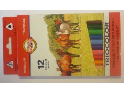 KOH-I-NOOR TRIOCOLOR školní trojhranné pastelky 12 ks v sadě