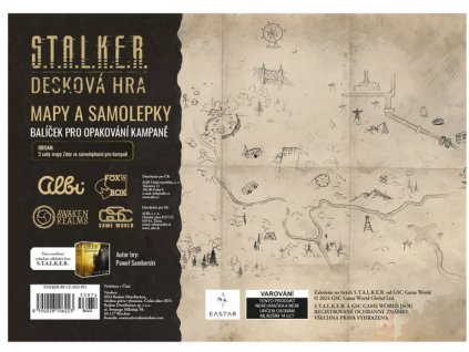 S.T.A.L.K.E.R. Sada náhradních samolepek a map