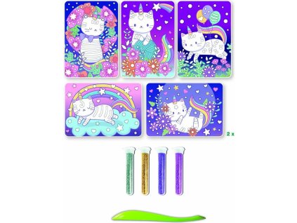 Pískování třpytivé kočičky