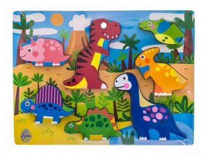 drevene zabavne puzzle vkladaci euro baby dinosauri