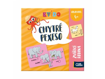 Kvído chytré pexeso zvířecí rodina