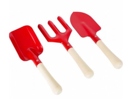 zahradni mini nastroje detska 3d sada small foot cervena