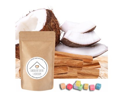 Vonný vosk Santalové drevo s kokosom