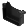 GALECO PVC2 hranaté pravé čelo 135 mm Čiernosivá RAL 7021