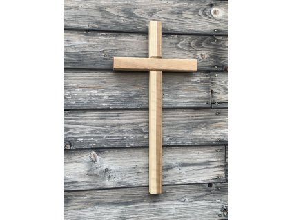 Kříž 50 cm s vrypy- Přírodní č.97