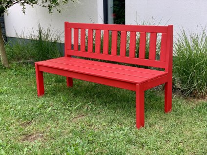 Zahradní lavice 150 cm- červená