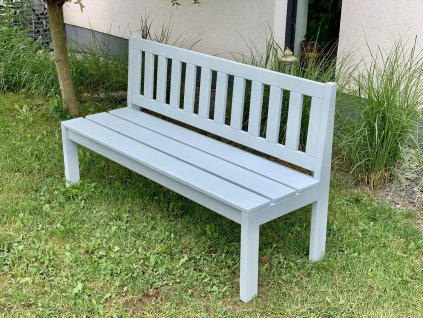 Zahradní smrková lavice 150 cm- pastelově šedá