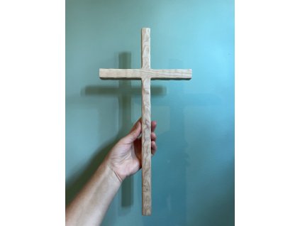 Minimalistický kříž 40 cm z jasanového dřeva č. 130