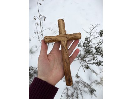 Jasanový kříž 20 cm broušený č.149