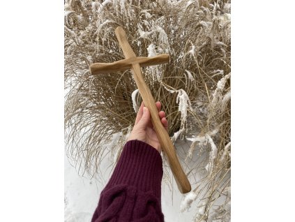 Dubový kříž 40 cm k zavěšení č. 153