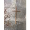 Minimalistický kříž s vrypy č.105  Kříž k zavěšení
