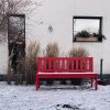 Zahradní smrková lavice 150 cm- červená