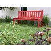 Zahradní smrková lavice 150 cm- červená