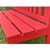 Zahradní smrková lavice 150 cm- červená