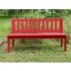 Zahradní smrková lavice 150 cm- červená