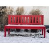 Zahradní smrková lavice 150 cm- červená