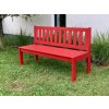Zahradní smrková lavice 150 cm- červená