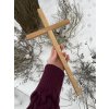 Dubový kříž 40 cm k zavěšení č. 155