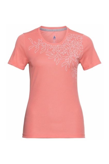 Termo tričko krátky rukáv F-DRY PRINT (FARBA lososová, VEĽKOSŤ XS)