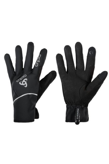 Rukavice na bežky WINDPROOF X-WARM (FARBA čierna, VEĽKOSŤ XXS)