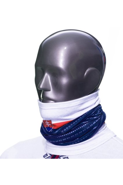 Multifunkčná šatka na zimu SLOVAKIA Čičmany (FARBA biela)