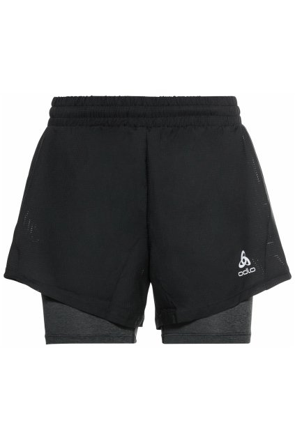 Bežecké šortky 2v1 RUN EASY 5 INCH (FARBA čierna, VEĽKOSŤ S)