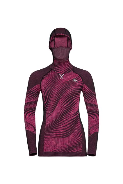 Termo tričko dlhý rukáv s kuklou BLACKCOMB WARM ECO (FARBA bordová, VEĽKOSŤ XS)