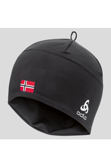 Športová čiapka na zimu POLYKNIT FAN WARM ECO (FARBA čierna-nórska)