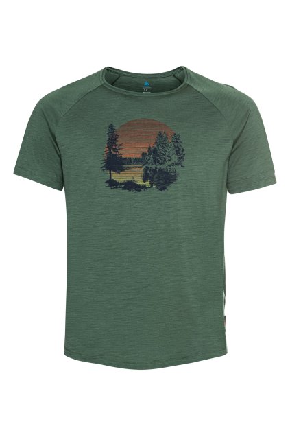 Funkčné tričko krátky rukáv CONCORD Forest print (FARBA zelená, VEĽKOSŤ XL)