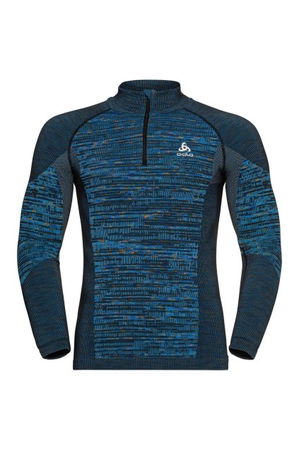 Termo tričko dlhý rukáv 1/2 zips BLACKCOMB WARM ECO (FARBA modrá-tmavá, VEĽKOSŤ L)