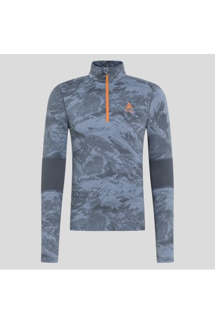 Termo tričko dlhý rukáv 1/2 zips WHISTLER ECO (FARBA sivá-modrá, VEĽKOSŤ XXL)