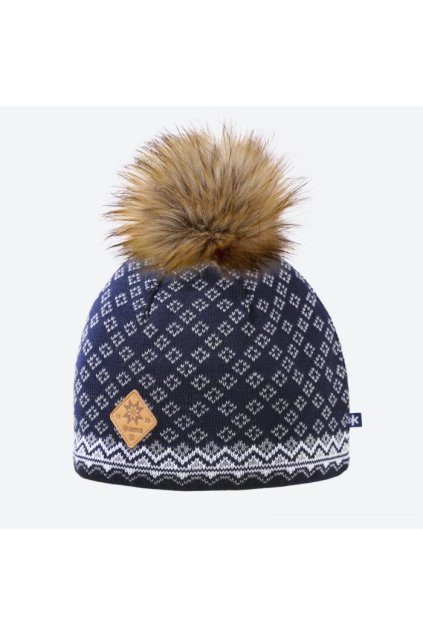 Pletená Merino čiapka A147 (FARBA modrá)