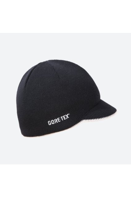 Pletená nepremokavá Merino čiapka so šiltom AG11 (FARBA čierna, VEĽKOSŤ M)