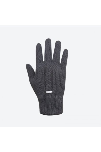 Pletené Merino rukavice R103 (FARBA sivá-tmavá, VEĽKOSŤ S)