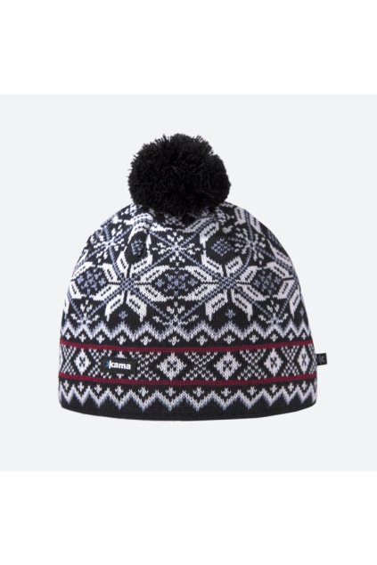 Pletená Merino čiapka AW06 (FARBA čierna, VEĽKOSŤ UNI)