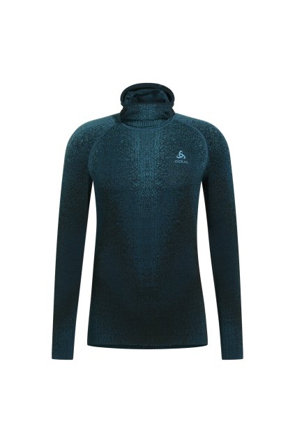 Termo tričko dlhý rukáv s kuklou BLACKCOMB WARM ECO (FARBA sivá-oranžová, VEĽKOSŤ M)