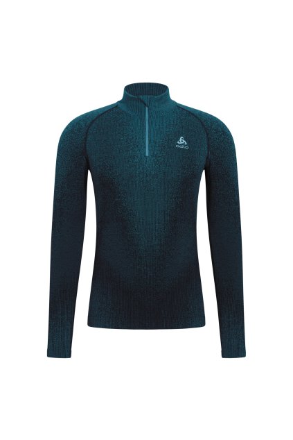 Termo tričko dlhý rukáv 1/2 zips BLACKCOMB WARM ECO (FARBA sivá-oranžová, VEĽKOSŤ M)