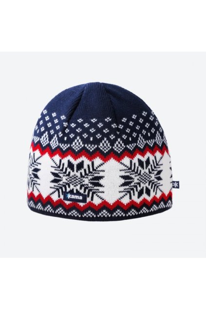 Pletená Merino čiapka A137 (FARBA modrá, VEĽKOSŤ XL)