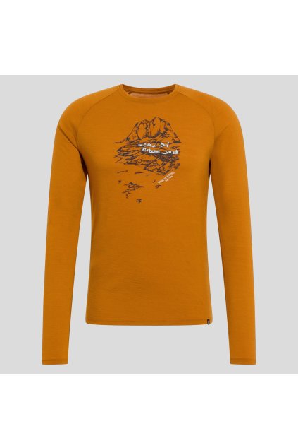 Funkčné tričko dlhý rukáv ASCENT MERINO 200 LOGO (FARBA čierna, VEĽKOSŤ S)