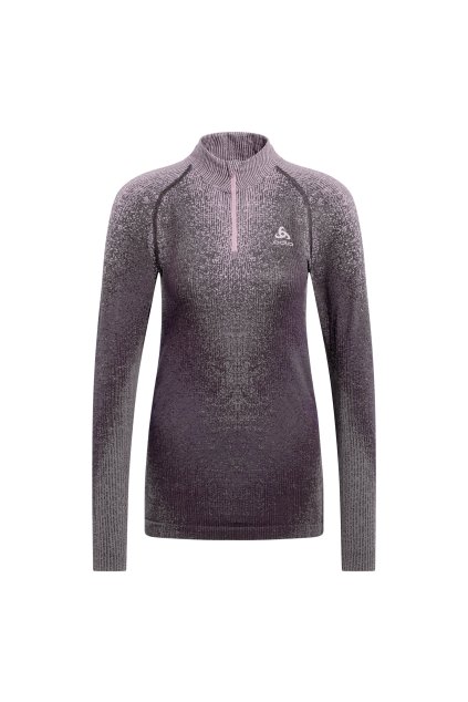 Termo tričko dlhý rukáv 1/2 zips BLACKCOMB WARM ECO (FARBA modrá-oranžová, VEĽKOSŤ S)