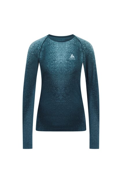 Termo tričko dlhý rukáv BLACKCOMB WARM ECO (FARBA modrá-oranžová, VEĽKOSŤ L)