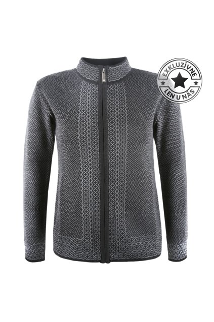 Pletený Merino sveter 5047/Z (FARBA čierna, VEĽKOSŤ XL)