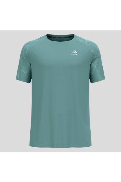Bežecké tričko krátky rukáv ESSENTIAL PRINT (FARBA zelená, VEĽKOSŤ S)